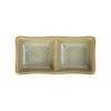  Avocado - 2-compartment Sauce Dish 12 x 6cm - Dĩa 2 ngăn nhỏ 12 x 6cm xanh bơ 