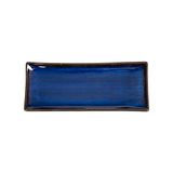  Saphir - Rectangular Plate 29 x 11.8 x 2.5cm - Dĩa chữ nhật 29 x 11.8 x 2.5cm xanh viền nâu 