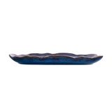  Saphir - Oval Plate 30 x 20cm - Dĩa oval hoa 30 x 20cm xanh viền nâu 
