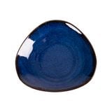 Saphir - Triangle Plate 22 x 18.5cm - Dĩa tam giác 22 x 18.5cm xanh viền nâu 