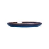 Saphir - Round Plate 18cm - Dĩa tròn vành 18cm xanh viền nâu 
