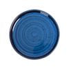 Saphir - Round Plate 18cm - Dĩa tròn vành 18cm xanh viền nâu
