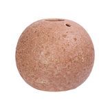  Vase_Trái tròn hồng phun san hô nâu không viền 