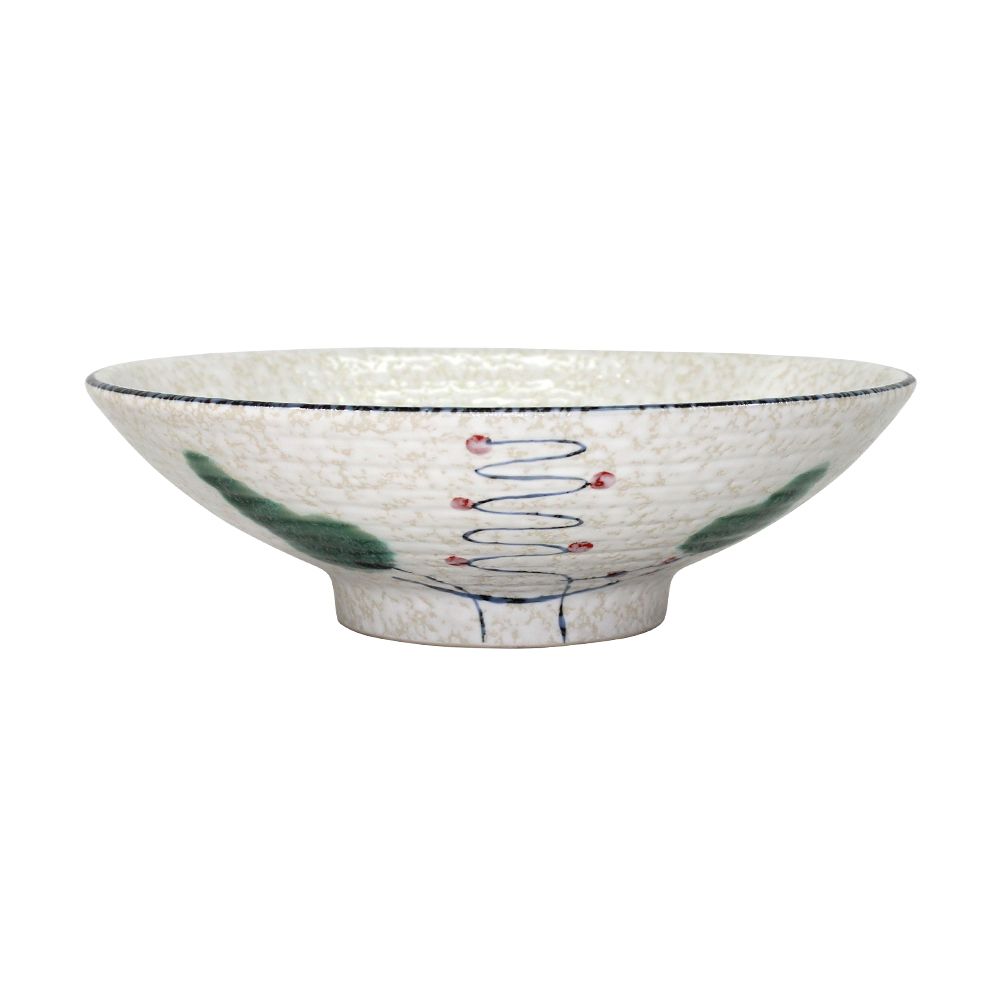  Blanche - Bowl 25 x 8cm - Tô 25 x 8cm phun vẽ lá 
