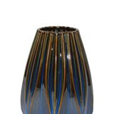  Vase_Bình hoa búp sen 24cm xanh viền nâu 