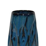  Vase_Bình hoa ngọc trời 24cm xanh viền nâu 