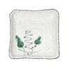 Blanche - Square Plate 17cm - Dĩa vuông 17cm phun vẽ lá