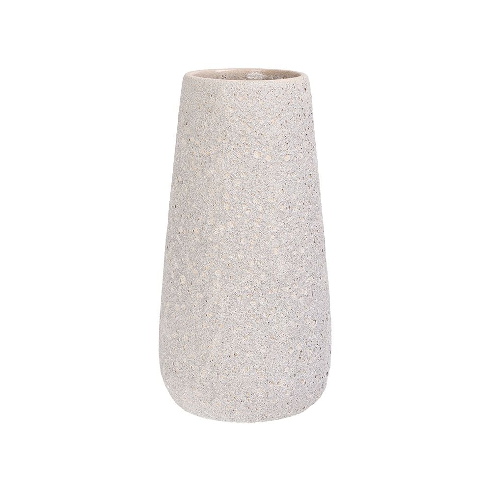  Vase_Bình hoa bầu sao nổi 23cm san hô kem 
