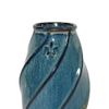  Décor - Vase 23cm - Bình hoa xoắn miệng tròn sao nổi 23cm xanh viền nâu 
