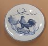 Cream - Round Plate 20cm - Dĩa tròn 20cm xanh lam Thôn Quê (Le Coq collection)