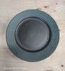  Universe - Round Plate 25cm - Dĩa tròn 25cm đen vành quẹt xanh ngọc bích 