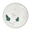 Blanche - Round Plate 23.5cm - Dĩa tròn 23.5cm phun vẽ lá