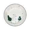 Blanche - Round Coup Plate 22.5 x 4cm - Dĩa ảo 22.5 x 4cm phun vẽ lá