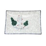  Blanche - Plate 21 x 14.5 x 2.8cm - Dĩa 21 x 14.5 x 2.8cm phun vẽ lá 