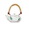 Blanche - Teapot 10 x 13 x 6cm - Bình trà 10 x 13 x 6cm phun vẽ lá