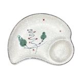  Blanche - Plate 22 x 17.2 x 3.6cm - Dĩa 22 x 17.2 x 3.6cm phun vẽ lá 