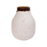  Vase_Bình hoa 21cm san hô màu kem 