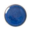 Saphir_Round Plate_Dĩa tròn sọc 19cm xanh viền nâu
