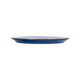  Saphir_Round Plate_Dĩa tròn sọc 19cm xanh viền nâu 