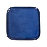  Saphir - Square Flat Plate 30cm - Dĩa vuông vành đứng 30cm xanh viền nâu 