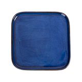  Saphir - Square Flat Plate 26cm - Dĩa vuông vành đứng 26cm xanh viền nâu 