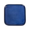Saphir - Square Flat Plate 26cm - Dĩa vuông vành đứng 26cm xanh viền nâu