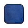 Saphir - Square Flat Plate 22cm - Dĩa vuông vành đứng 22cm xanh viền nâu