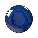  Saphir - Round Plate 36cm - Dĩa tròn 36cm xanh viền nâu 