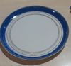 Blanche - Round Plate 28cm - Dĩa tròn vành 28cm lộc phát vành xanh dương lòng trắng