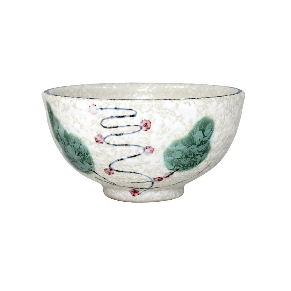  Blanche - Rice Bowl 11 x 6cm - Chén cơm 11 x 6cm phun vẽ lá 