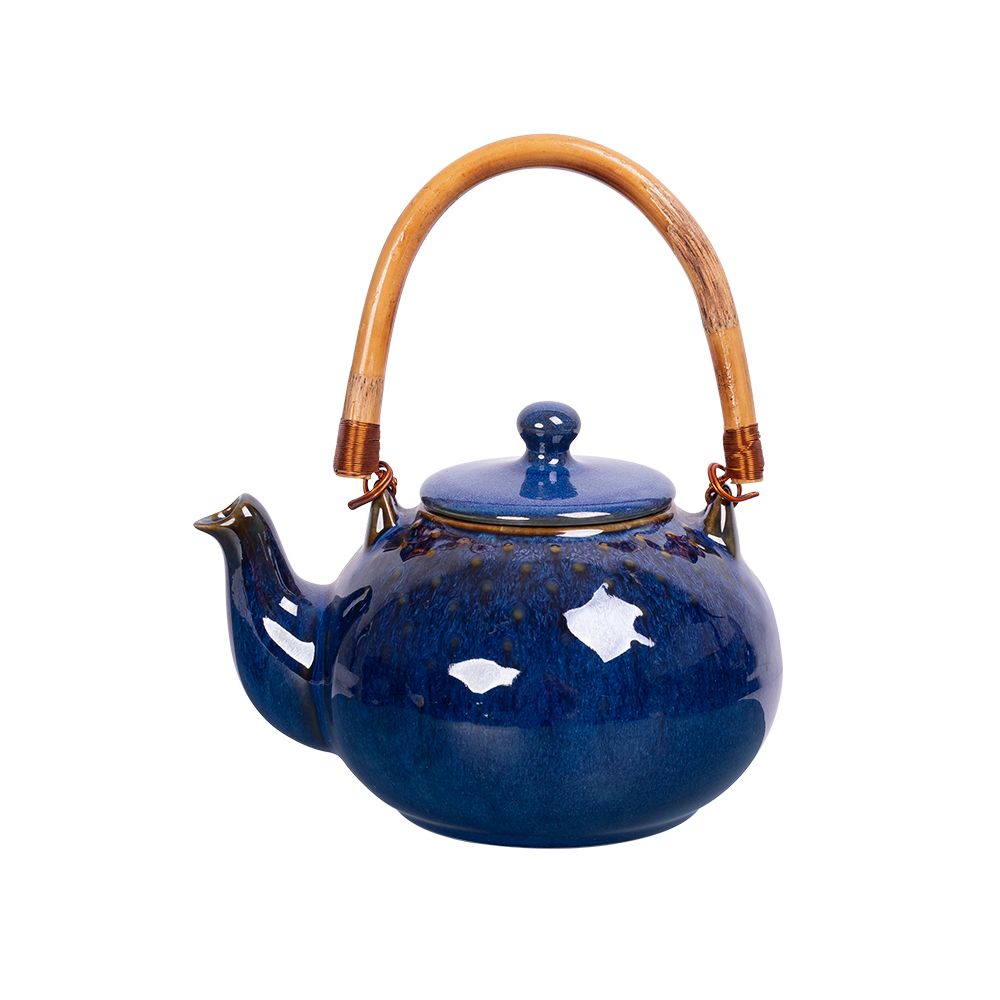  Saphir - Teapot 550ml - Bình trà bầu 550ml xanh viền nâu 
