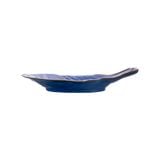  Saphir - Round Fish Plate 37cm - Dĩa cá tròn có vảy 37cm xanh viền nâu 