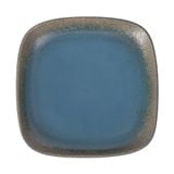  Aphrodite - Square Coup Plate 21cm - Dĩa vuông 21cm xanh ngọc bích viền nâu (matte) 