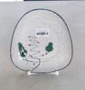Blanche - Triangle Saucer 14 x 13cm - Dĩa tam giác 14 x 13cm phun vẽ lá