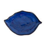  Saphir - Leaf Plate 31 x 20cm - Dĩa chiếc lá 31 x 20cm xanh viền nâu 