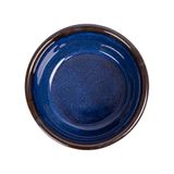  Saphir - Sauce Dish 9 x 4.5cm - Chén sốt sọc tròn 9 x 4.5cm xanh viền nâu 