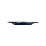  Saphir - Round Plate 20cm - Dĩa tròn 20cm vành tre đan xanh viền nâu 