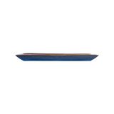  Saphir - Rectangular Plate 40 x 14.5cm - Dĩa chữ nhật 40 x 14.5cm xanh viền nâu 