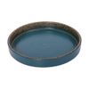  Aphrodite - Round Deep Plate 24 x 4.5cm - Khay tròn sâu 24 x 4.5cm xanh ngọc bích viền nâu (matte) 
