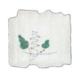  Blanche - Plate 26 x 25cm - Dĩa 26 x 25cm phun vẽ lá 