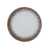  Cloudy - Show Plate 26cm - Dĩa bằng 26cm xanh lục bảo viền nâu (matte) 