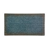  Aphrodite - Rectangular Plate 33 x 18cm - Dĩa chữ nhật phẳng 33 x 18cm xanh ngọc bích viền nâu phun hạt (matte) (Sandy collection) 