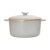 Ariel - Largr Pot w/ Lid 29.5 x 12cm - Nồi lớn có nắp 29.5 x 12cm xanh ngọc viền nâu (matte) (Sandy collection)