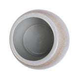 Ariel - Slant Condiment Bowl 18 x 14.5cm - Hũ gia vị miệng xéo 18 x 14.5cm xanh ngọc viền nâu (matte) (Sandy collection) 