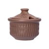 Cocoa - Condiment Pot w/ Lid 9 x 6cm - Hũ gia vị đan tre 9 x 6cm nâu trổ (matte) (Bamboo collection)