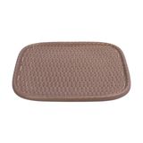  Cocoa - Square Plate 26cm - Dĩa vuông đan tre 26cm nâu trổ (matte) (Bamboo collection) 