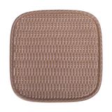  Cocoa - Square Plate 26cm - Dĩa vuông đan tre 26cm nâu trổ (matte) (Bamboo collection) 