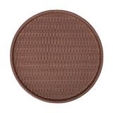  Cocoa - Round Flat Plate 26cm - Dĩa tròn vành đứng đan tre 26cm nâu trổ (matte) (Bamboo collection) 