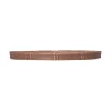  Cocoa - Round Flat Plate 30cm - Dĩa tròn vành đứng đan tre 30cm nâu trổ (matte) (Bamboo collection) 