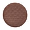 Cocoa - Round Flat Plate 30cm - Dĩa tròn vành đứng đan tre 30cm nâu trổ (matte) (Bamboo collection)